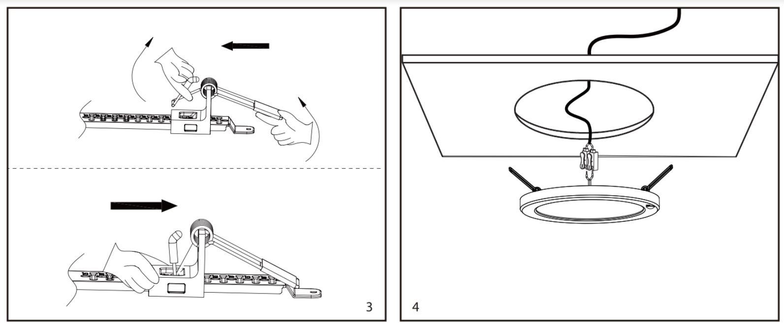 Installation plafonnier 18w